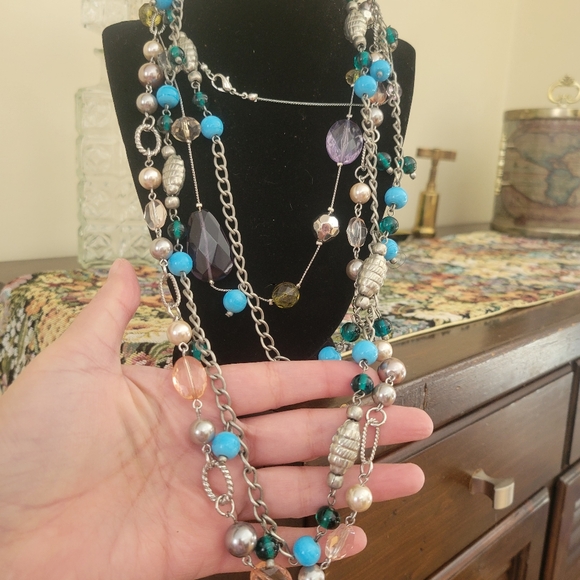 Sold Lot 7 Vintage to Costume Spring Necklace Bundle - Picture 4 of 10